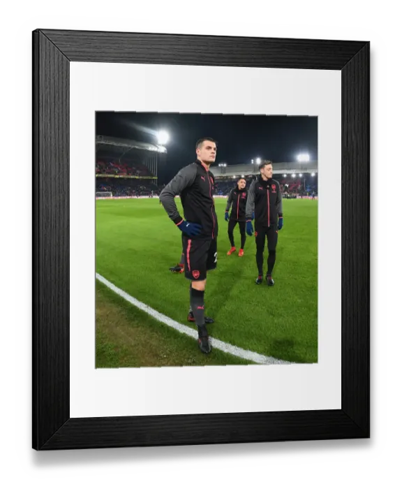 Framed Print : Granit Xhaka: Arsenal Star's Focus Before Crystal Palace Clash (2017-18)
