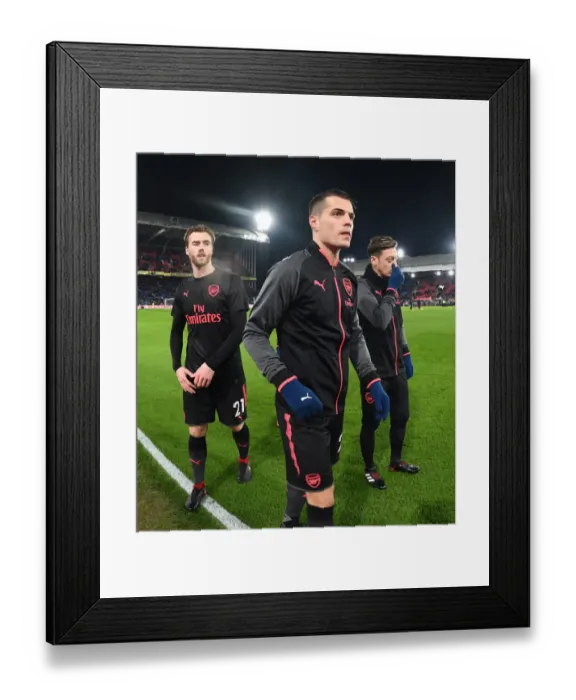 Framed Print : Granit Xhaka: Arsenal's Midfield General at Crystal Palace (2017-18)
