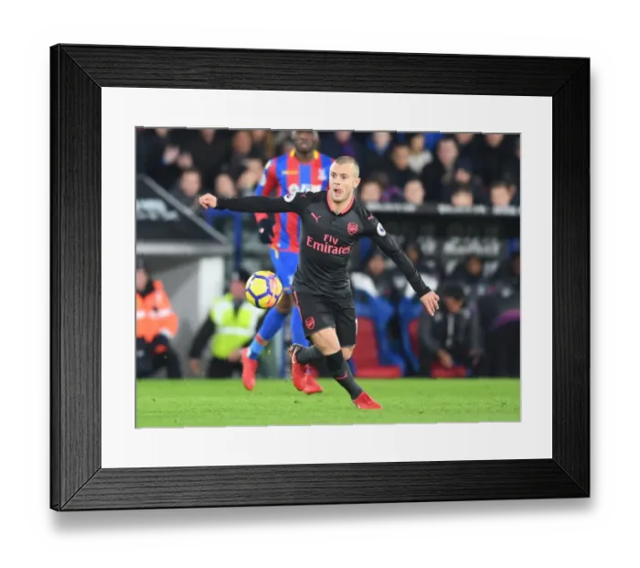 Framed Print : Jack Wilshere in Action: Premier League Battle between Crystal Palace and Arsenal (2017-18)