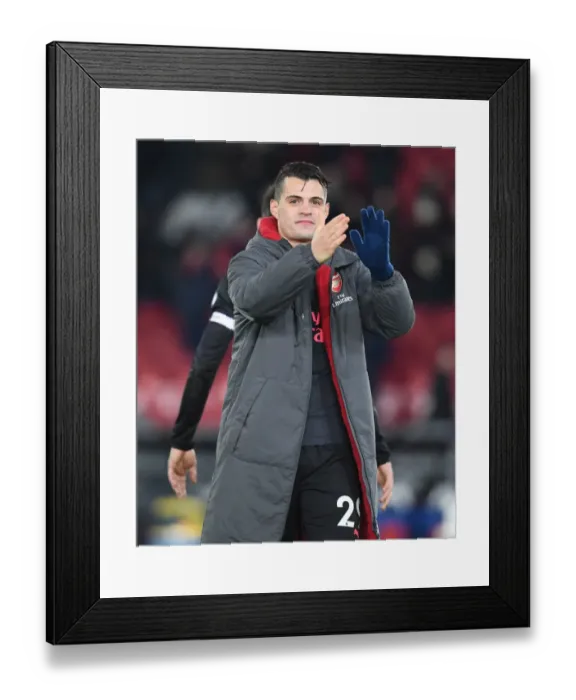 Framed Print : Granit Xhaka: Post-Match Reflection at Selhurst Park (Crystal Palace vs Arsenal, 2017-18)