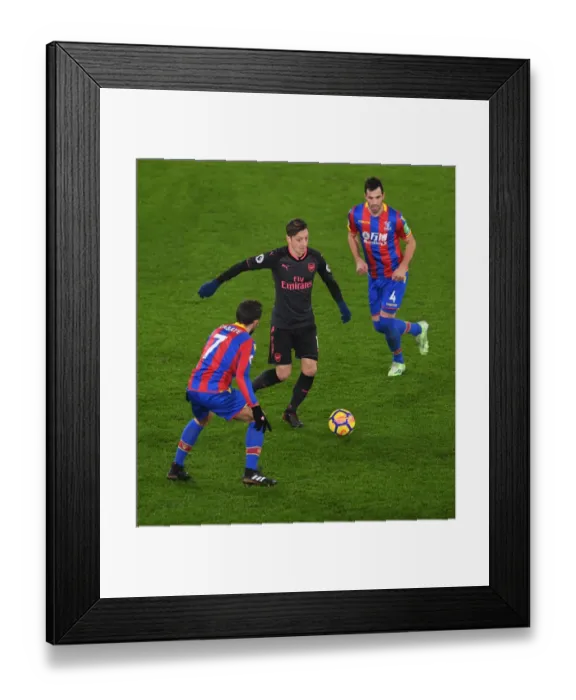 Framed Print : Mesut Ozil (Arsenal) Johan Cabaye and Luka Milijovic (Palace). Crystal Palace 2: 3 Arsenal Framed Print : Mesut Ozil (Arsenal) Johan Cabaye and Luka Milijovic (Palace). Crystal Palace 2: 3 Arsenal