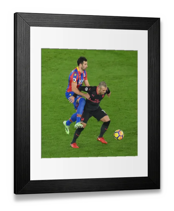 Framed Print : Jack Wilshere vs. Luka Milivojevic: Arsenal's Edge in Crystal Palace's 2:3 Premier League Thriller Framed Print : Jack Wilshere vs. Luka Milivojevic: Arsenal's Edge in Crystal Palace's 2:3 Premier League Thriller