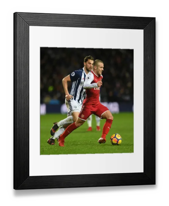 Framed Print : Battle in the Midfield: Jack Wilshere vs Jay Rodriguez, Premier League 2017-18