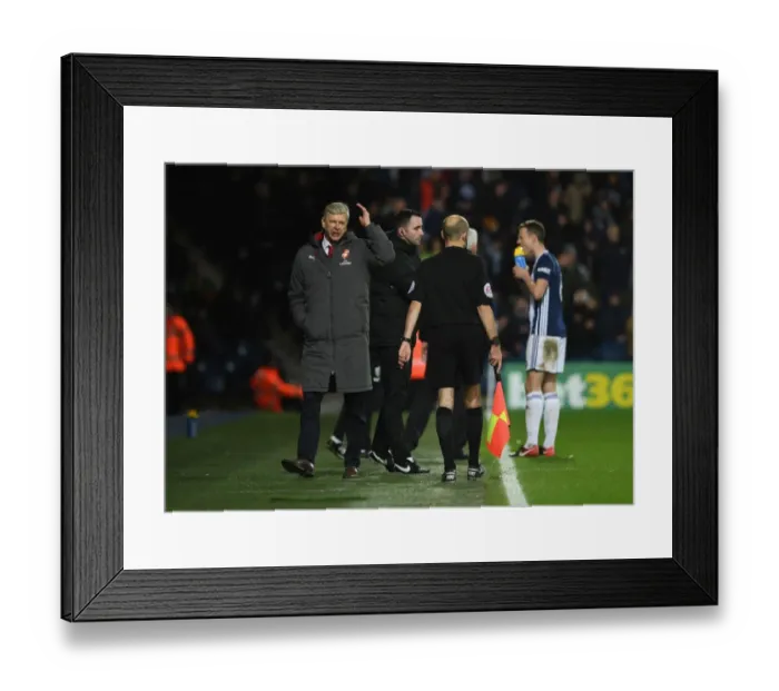 Framed Print : Arsene Wenger at The Hawthorns: West Bromwich Albion vs. Arsenal (Premier League, 2017-18)