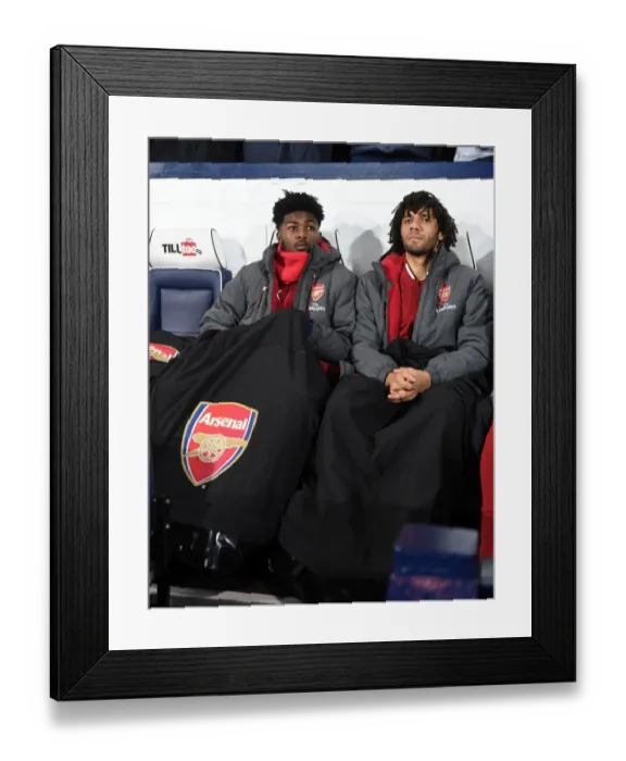 Framed Print : Arsenal Substitutes: Maitland-Niles and Elneny Ready for West Bromwich Albion Clash, 2017-18 Season Framed Print : Arsenal Substitutes: Maitland-Niles and Elneny Ready for West Bromwich Albion Clash, 2017-18 Season