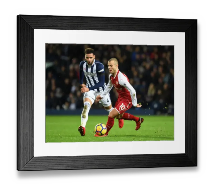 Framed Print : Battle in the Midfield: Jack Wilshere vs. Hal Robson-Kanu - Arsenal vs. West Bromwich Albion (2017-18) Framed Print : Battle in the Midfield: Jack Wilshere vs. Hal Robson-Kanu - Arsenal vs. West Bromwich Albion (2017-18)