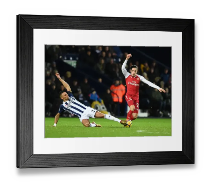 Framed Print : Clash of Wings: Bellerin vs. Gibbs - A Premier League Showdown