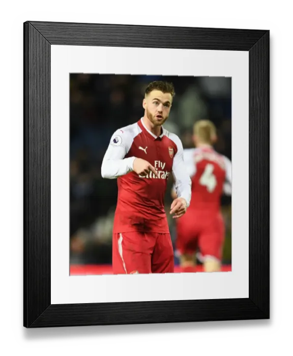 Framed Print : Calum Chambers in Action: Arsenal vs. West Bromwich Albion (2017-18)
