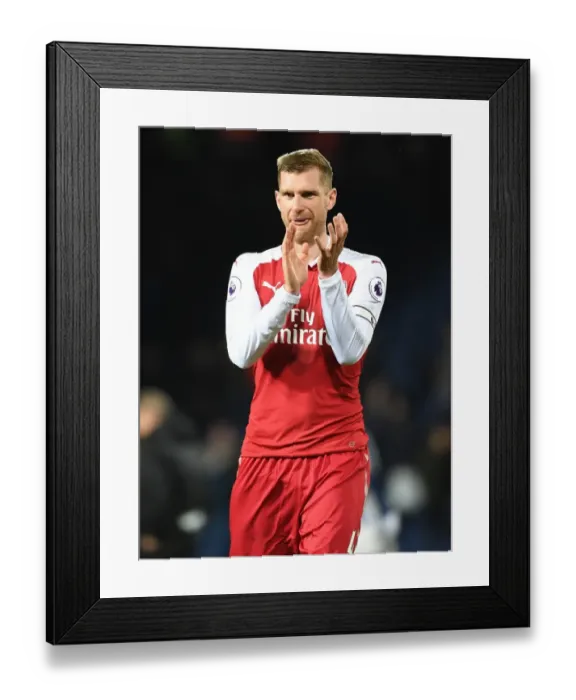 Framed Print : Per Mertesacker's Farewell: Arsenal Players and Fans Celebrate at The Hawthorns