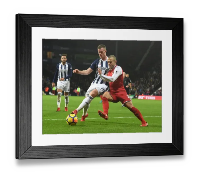Framed Print : Jack Wilshere vs. Chris Brunt: A Midfield Battle at The Hawthorns (Arsenal vs. West Bromwich Albion, 2017-18) Framed Print : Jack Wilshere vs. Chris Brunt: A Midfield Battle at The Hawthorns (Arsenal vs. West Bromwich Albion, 2017-18)