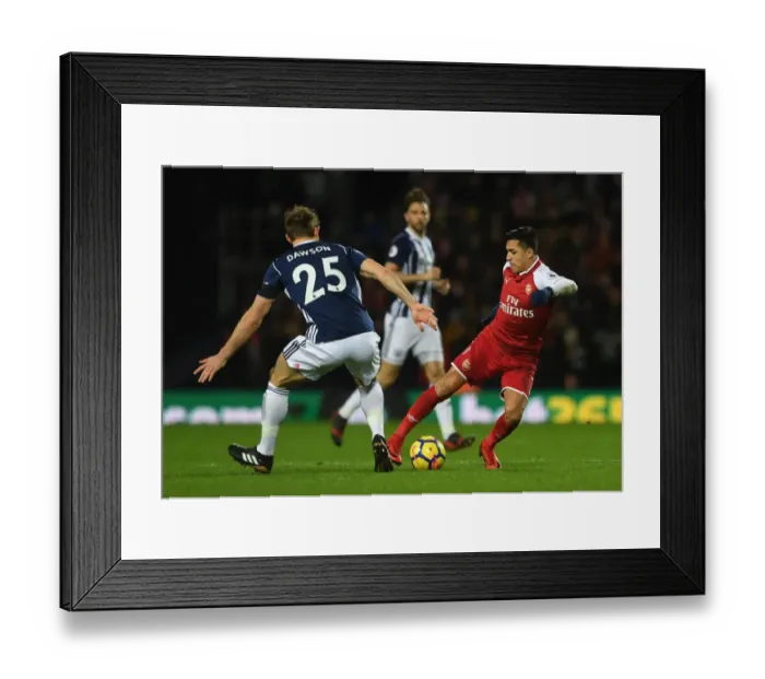 Framed Print : Alexis Sanchez (Arsenal) Craig Dawson (WBA) Framed Print : Alexis Sanchez (Arsenal) Craig Dawson (WBA)