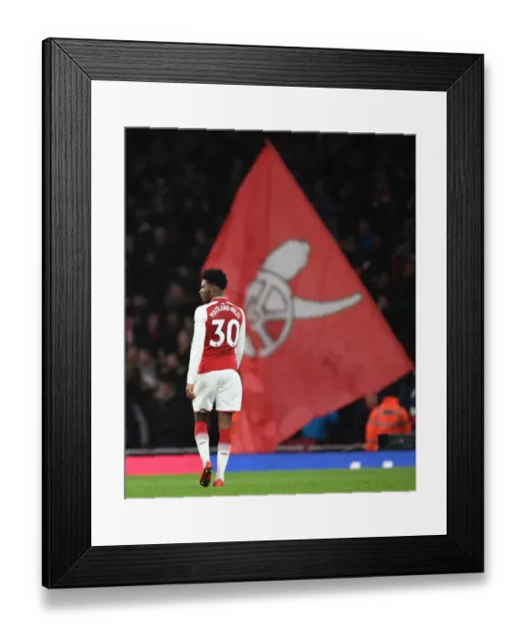 Framed Print : Ainsley Maitland-Niles: Arsenal's Determined Midfielder Amidst Arsenal v Chelsea Rivalry (January 2018)