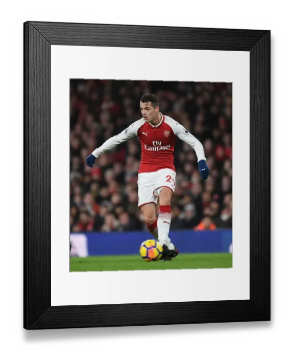 Framed Print : Granit Xhaka in Action: Arsenal vs Chelsea, Premier League 2017-18 Framed Print : Granit Xhaka in Action: Arsenal vs Chelsea, Premier League 2017-18