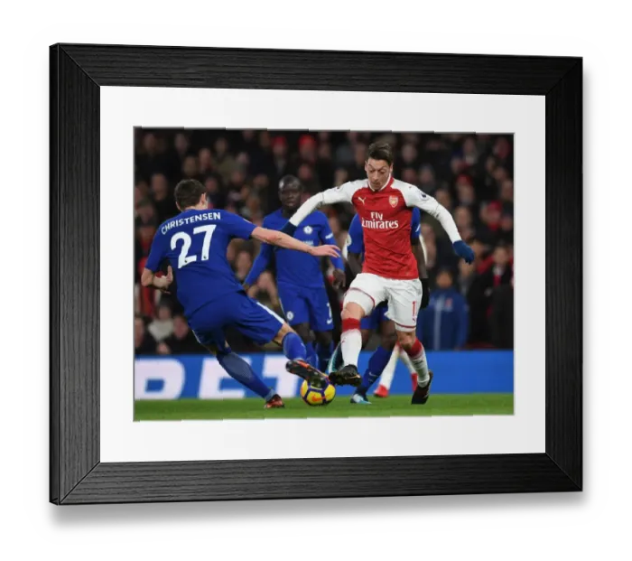 Framed Print : Mesut Ozil vs. Andreas Christensen: Clash of the Midfield Maestros (Arsenal v Chelsea, Premier League) Framed Print : Mesut Ozil vs. Andreas Christensen: Clash of the Midfield Maestros (Arsenal v Chelsea, Premier League)