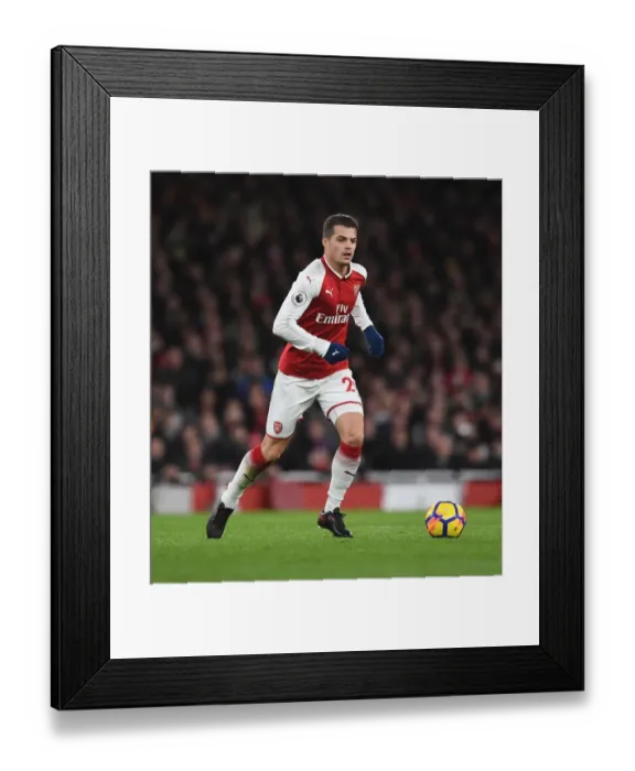 Framed Print : Granit Xhaka: Arsenal's Midfield Maestro vs. Chelsea, Premier League 2017-18 Framed Print : Granit Xhaka: Arsenal's Midfield Maestro vs. Chelsea, Premier League 2017-18