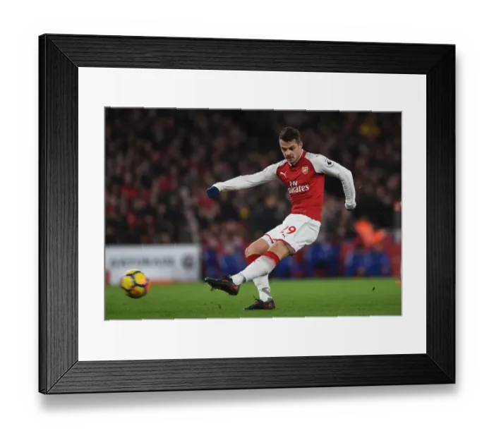 Framed Print : Granit Xhaka in Action: Arsenal vs. Chelsea, Premier League 2017-18 Framed Print : Granit Xhaka in Action: Arsenal vs. Chelsea, Premier League 2017-18
