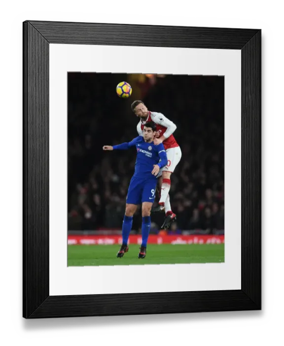 Framed Print : Mustafi vs Morata: Intense Battle at the Emirates - Arsenal vs Chelsea, Premier League 2017-18 Framed Print : Mustafi vs Morata: Intense Battle at the Emirates - Arsenal vs Chelsea, Premier League 2017-18