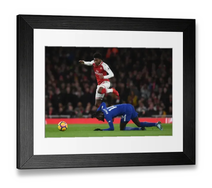 Framed Print : Arsenal vs. Chelsea: Clash between Maitland-Niles and Bakayoko