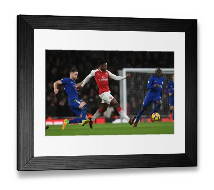 Framed Print : Arsenal vs. Chelsea: Intense Battle – Welbeck Evades Cahill and Kante Framed Print : Arsenal vs. Chelsea: Intense Battle – Welbeck Evades Cahill and Kante