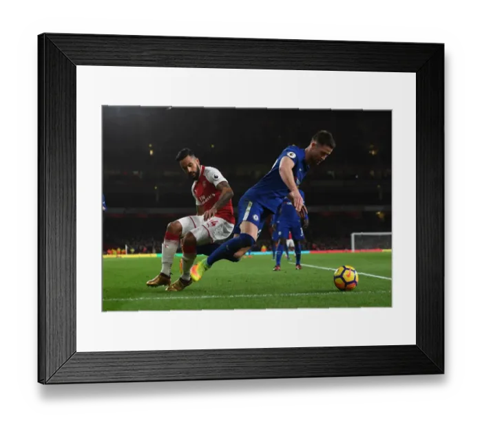 Framed Print : Clash of Titans: Walcott vs. Cahill - Arsenal vs. Chelsea, Premier League