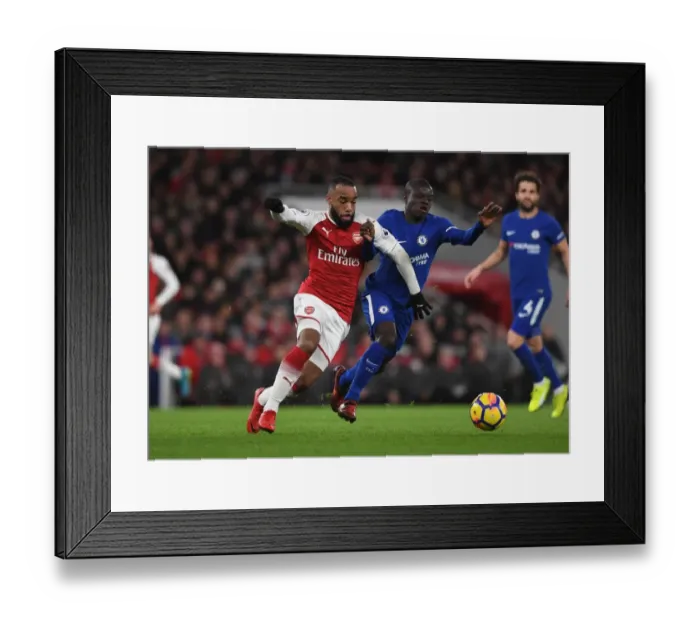Framed Print : Alexandre Lacazette (Arsenal) N Golo Kante (Chelsea) Framed Print : Alexandre Lacazette (Arsenal) N Golo Kante (Chelsea)