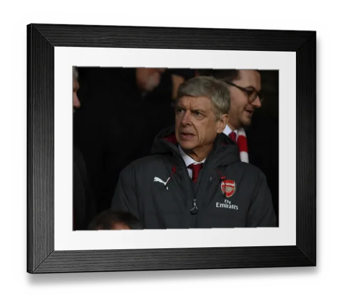 Framed Print : Arsene Wenger at Nottingham Forest vs Arsenal - FA Cup 3rd Round, 2017-18