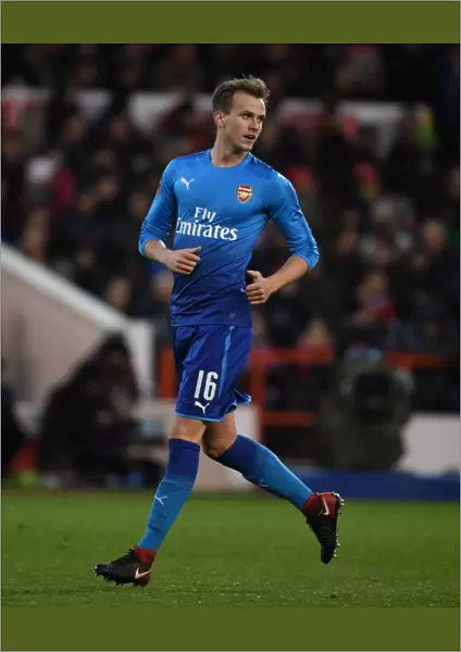 Rob Holding in Action: Arsenal vs. Nottingham Forest - Emirates FA Cup Third Round, 2018