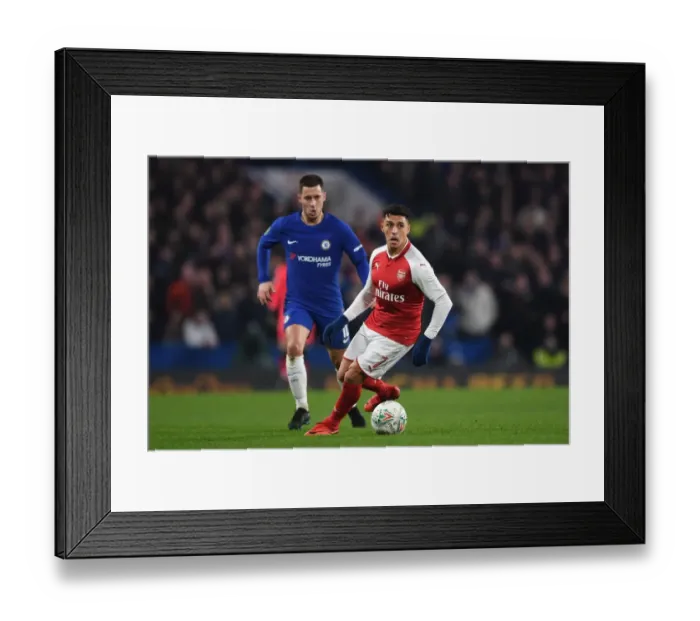 Framed Print : Clash of Stars: Sanchez vs. Hazard in Carabao Cup Semi-Final Showdown Framed Print : Clash of Stars: Sanchez vs. Hazard in Carabao Cup Semi-Final Showdown