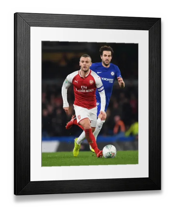 Framed Print : Jack Wilshere vs. Cesc Fabregas: Battle of Midfielders in Carabao Cup Semi-Final First Leg (Chelsea vs. Arsenal, 2018) Framed Print : Jack Wilshere vs. Cesc Fabregas: Battle of Midfielders in Carabao Cup Semi-Final First Leg (Chelsea vs. Arsenal, 2018)