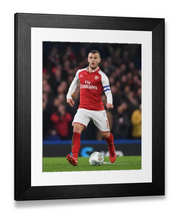 Framed Print : Jack Wilshere in Action: Arsenal vs. Chelsea - Carabao Cup Semi-final