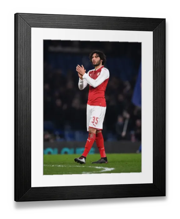 Framed Print : Mohamed Elneny - Arsenal's Determined Midfielder in Chelsea Showdown (Carabao Cup Semi-Final 1st Leg, 2017-18) Framed Print : Mohamed Elneny - Arsenal's Determined Midfielder in Chelsea Showdown (Carabao Cup Semi-Final 1st Leg, 2017-18)