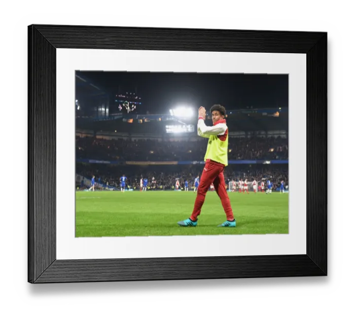 Framed Print : Reiss Nelson: Arsenal's Hope Amidst Chelsea's Dominance - Carabao Cup Semi-Final First Leg