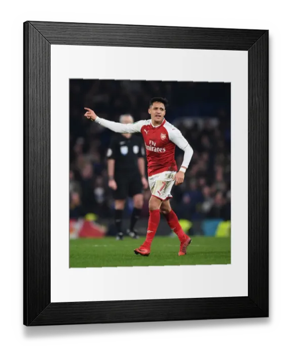 Framed Print : Alexis Sanchez in Action: Arsenal vs. Chelsea - Carabao Cup Semi-Final (2017-18)