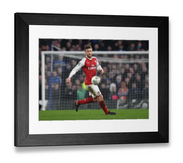 Framed Print : Shkodran Mustafi Focuses in Carabao Cup Semi-Final: Chelsea vs. Arsenal Framed Print : Shkodran Mustafi Focuses in Carabao Cup Semi-Final: Chelsea vs. Arsenal