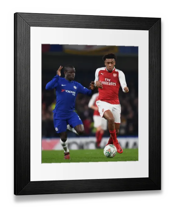 Framed Print : Clash of Midfield Titans: Iwobi vs. Kante - A Carabao Cup Battle at Stamford Bridge Framed Print : Clash of Midfield Titans: Iwobi vs. Kante - A Carabao Cup Battle at Stamford Bridge
