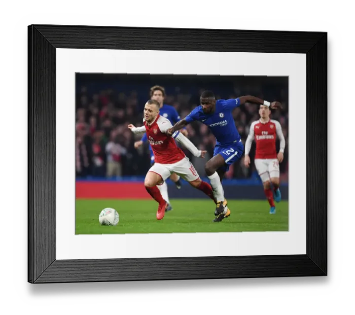 Framed Print : Clash of Titans: Wilshere vs. Rudiger in Carabao Cup Semi-Final Showdown (Chelsea vs. Arsenal)