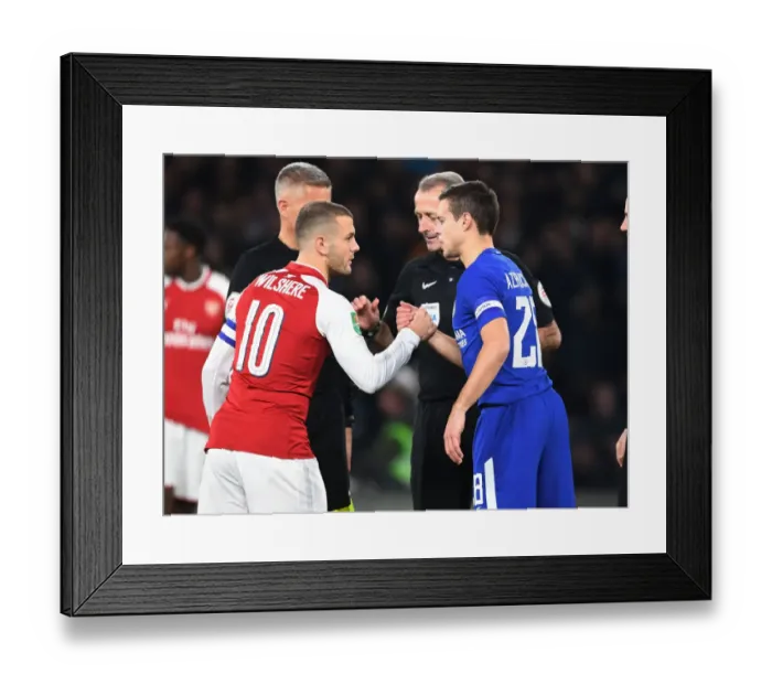 Framed Print : Arsenal vs. Chelsea: Jack Wilshere and Cesar Azpilicueta's Showdown in Carabao Cup Semi-Final at Stamford Bridge Framed Print : Arsenal vs. Chelsea: Jack Wilshere and Cesar Azpilicueta's Showdown in Carabao Cup Semi-Final at Stamford Bridge