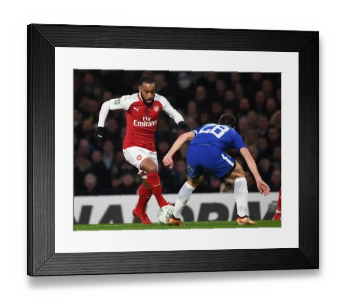 Framed Print : A Riveting Battle: Alexis Lacazette vs. Andreas Christensen in the Carabao Cup Semi-Finals (Chelsea vs. Arsenal, 2017-18) Framed Print : A Riveting Battle: Alexis Lacazette vs. Andreas Christensen in the Carabao Cup Semi-Finals (Chelsea vs. Arsenal, 2017-18)