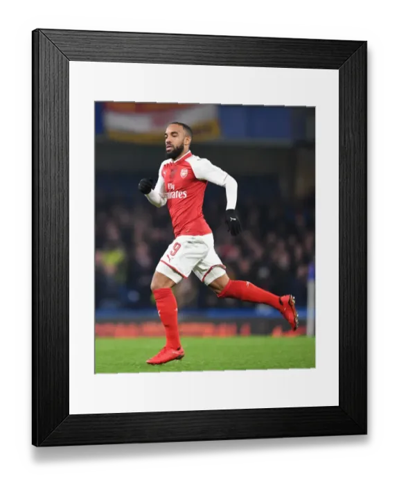 Framed Print : Alex Lacazette in Action: Arsenal vs. Chelsea - Carabao Cup Semi-Final First Leg Framed Print : Alex Lacazette in Action: Arsenal vs. Chelsea - Carabao Cup Semi-Final First Leg
