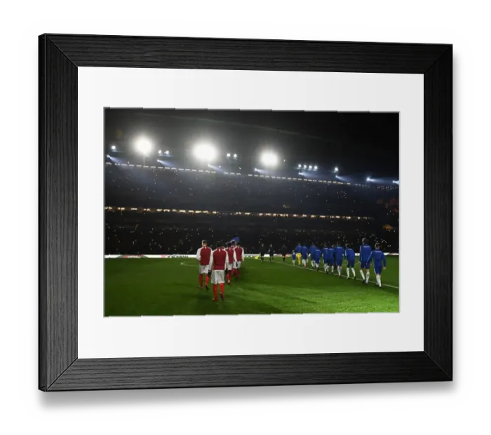 Framed Print : Arsenal vs. Chelsea - Carabao Cup Semi-Final: First Leg, Stamford Bridge