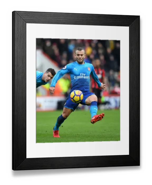 Framed Print : Jack Wilshere Returns to Action: AFC Bournemouth vs. Arsenal, Premier League 2017-18