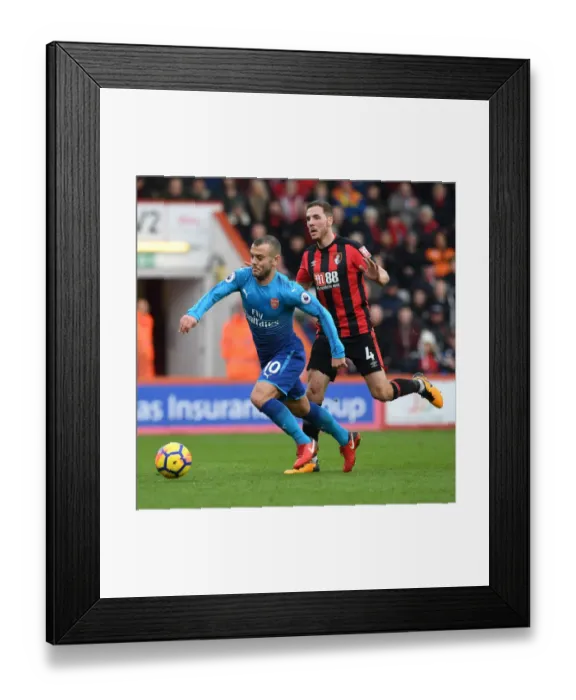 Framed Print : Battle of Midfield: Jack Wilshere vs Dan Gosling, AFC Bournemouth vs Arsenal, Premier League Framed Print : Battle of Midfield: Jack Wilshere vs Dan Gosling, AFC Bournemouth vs Arsenal, Premier League