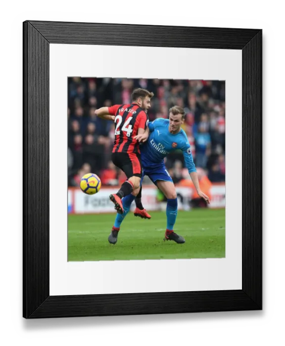 Framed Print : Clash at Vitality: Holding vs. Fraser in AFC Bournemouth vs. Arsenal