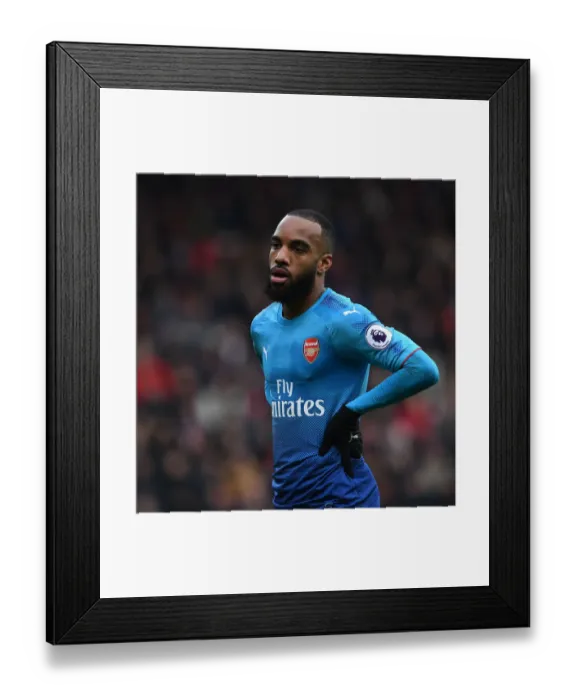 Framed Print : Alexandre Lacazette in Action: AFC Bournemouth vs Arsenal, Premier League 2017-18