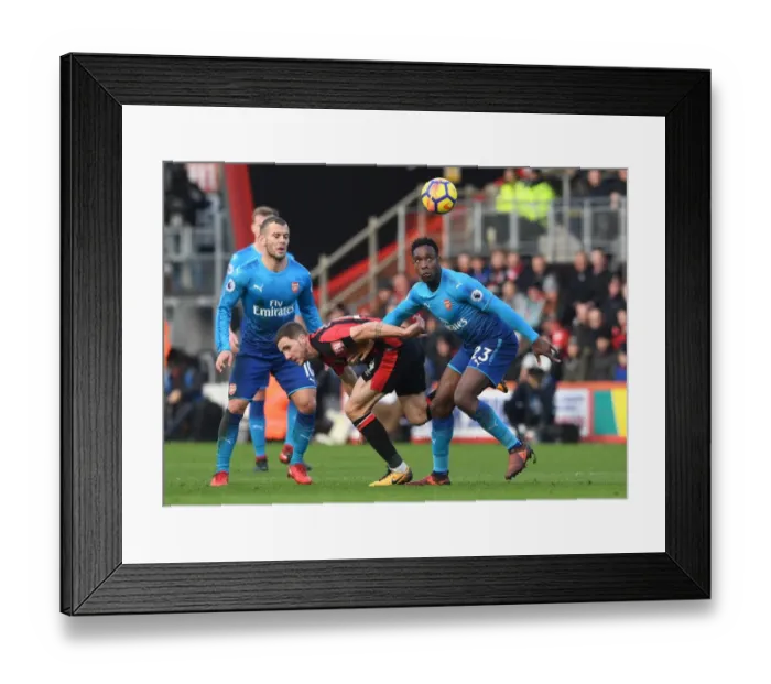 Framed Print : Welbeck vs. Gosling: AFC Bournemouth vs. Arsenal Premier League Showdown - Clash at Vitality Stadium
