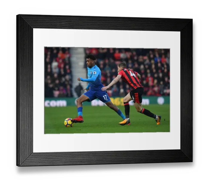 Framed Print : Clash of Midfielders: Iwobi vs. Gosling - AFC Bournemouth vs. Arsenal, Premier League