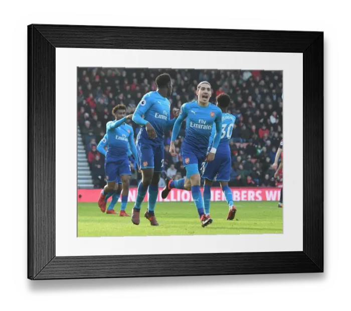 Framed Print : Hector Bellerin Scores: AFC Bournemouth vs Arsenal, Premier League 2017-18