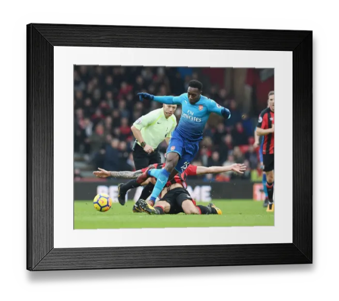 Framed Print : Danny Welbeck Outsmarts Steve Cook: A Premier League Moment (Arsenal vs. AFC Bournemouth, 2017-18)