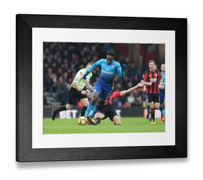 Framed Print : Danny Welbeck Outsmarts Steve Cook: A Premier League Battle - Arsenal vs. AFC Bournemouth (2017-18)