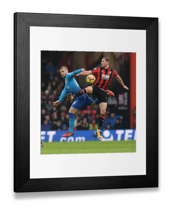 Framed Print : Clash of Midfielders: Wilshere vs. Gosling - AFC Bournemouth vs. Arsenal, Premier League Framed Print : Clash of Midfielders: Wilshere vs. Gosling - AFC Bournemouth vs. Arsenal, Premier League